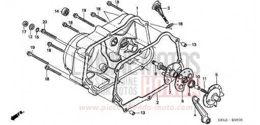 RIGHT CRANKCASE COVER XR50R3 de 2003